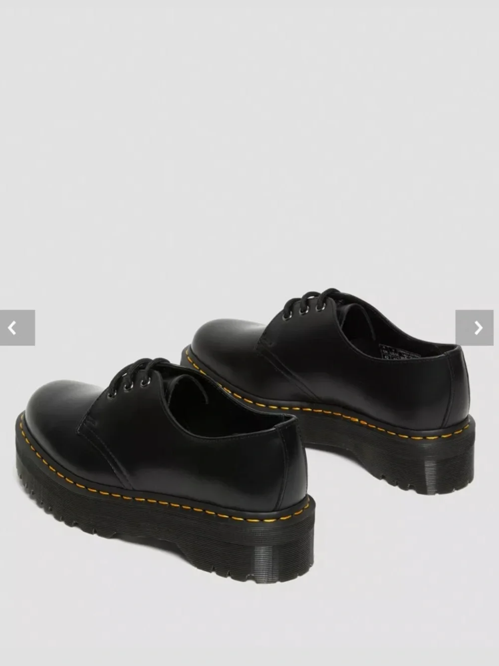NWOT 1461 SMOOTH LEATHER PLATFORM SHOES US 9L